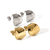 Wholesale Titanium Steel And Stainless Steel Geometric Earrings With Electroplating For Women And Men