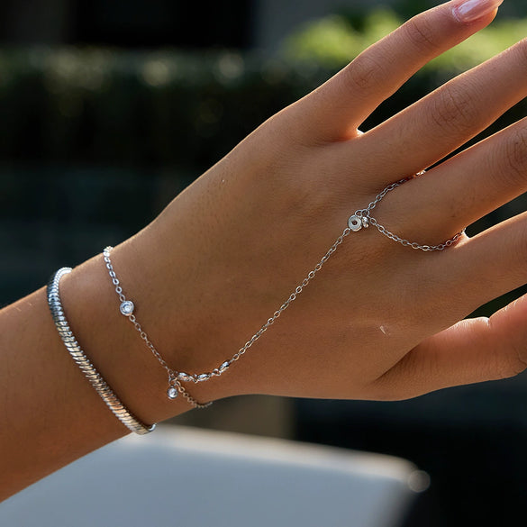 Wholesale Titanium Steel And Stainless Steel Geometric Electroplated Necklace And Bracelet Jewelry For Women