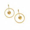 Wholesale Titanium Steel And Stainless Steel Geometric Hollow Large Circle Ball Earrings For Women Electroplated Fashion Style