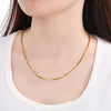 Wholesale Titanium Steel And Stainless Steel Geometric Snake Bone Chain Hiphop Necklace With 18K Gold Vacuum Electroplating