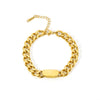 Wholesale Titanium Steel And Stainless Steel Geometric Style Electroplated Heavy Industry Thick Chain Bracelet For Women And Unisex