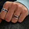 Wholesale Titanium Steel And Stainless Steel Geometric Style Unisex Electroplated Ring Jewelry