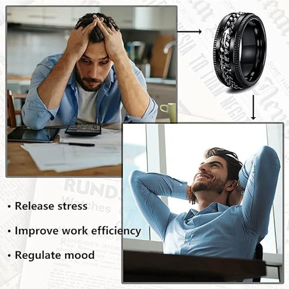 Wholesale Titanium Steel And Stainless Steel Geometric Style Unisex Electroplated Ring Jewelry