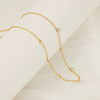 Wholesale Titanium Steel And Stainless Steel Geometric Zircon Necklace For Women With Electroplating