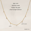 Wholesale Titanium Steel And Stainless Steel Geometric Zircon Necklace For Women With Electroplating