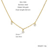 Wholesale Titanium Steel And Stainless Steel Geometric Zircon Necklace For Women With Electroplating