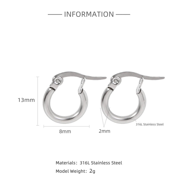 Wholesale Titanium Steel And Stainless Steel Hollow Crescent Earrings With 18K Gold Electroplating
