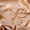Wholesale Titanium Steel And Stainless Steel Hollow Crescent Earrings With 18K Gold Electroplating