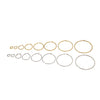 Wholesale Titanium Steel And Stainless Steel Hollow Crescent Earrings With 18K Gold Electroplating