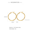Wholesale Titanium Steel And Stainless Steel Hollow Crescent Earrings With 18K Gold Electroplating