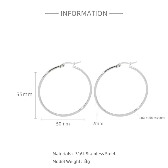 Wholesale Titanium Steel And Stainless Steel Hollow Crescent Earrings With 18K Gold Electroplating