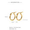 Wholesale Titanium Steel And Stainless Steel Hollow Crescent Earrings With 18K Gold Electroplating