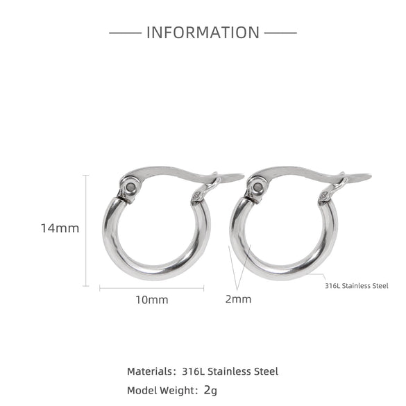 Wholesale Titanium Steel And Stainless Steel Hollow Crescent Earrings With 18K Gold Electroplating