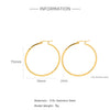 Wholesale Titanium Steel And Stainless Steel Hollow Crescent Earrings With 18K Gold Electroplating