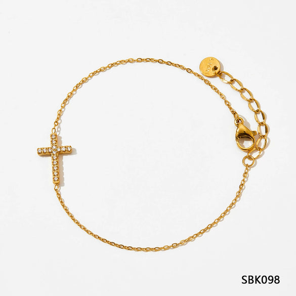 Wholesale Titanium Steel And Stainless Steel Jewelry Suit With Cross Stand Pendant Bear Piglet Small Animal Pattern Electroplated For Women