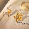 Wholesale Titanium Steel And Stainless Steel Jewelry With Five Pointed Star Pattern Inlay And Vacuum Plating For Women
