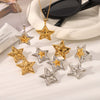 Wholesale Titanium Steel And Stainless Steel Jewelry With Five Pointed Star Pattern Inlay And Vacuum Plating For Women
