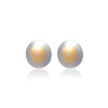 Wholesale Titanium Steel And Stainless Steel 18K Gold Plated Round Earrings Minimalist Style
