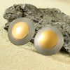 Wholesale Titanium Steel And Stainless Steel 18K Gold Plated Round Earrings Minimalist Style