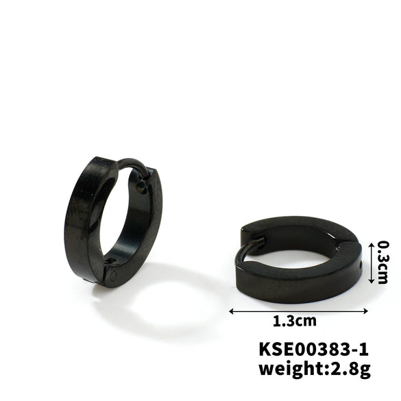 Wholesale Titanium Steel And Stainless Steel Mirror Polished Geometric Earrings For Men And Women