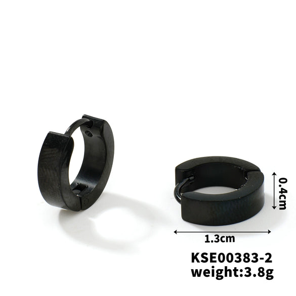 Wholesale Titanium Steel And Stainless Steel Mirror Polished Geometric Earrings For Men And Women