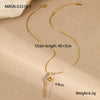 Wholesale Titanium Steel And Stainless Steel Necklace Geometric Line Design Electroplated For Women