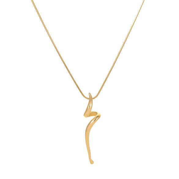 Wholesale Titanium Steel And Stainless Steel Necklace Geometric Line Design Electroplated For Women