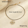 Wholesale Titanium Steel And Stainless Steel Necklace With Double Color Matching Geometric Pattern Electroplating For Women
