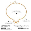 Wholesale Titanium Steel And Stainless Steel Necklace With Geometric Pattern Electroplated Treatment For Women