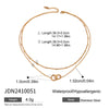 Wholesale Titanium Steel And Stainless Steel Necklace With Geometric Pattern Electroplated Treatment For Women