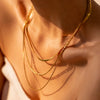 Wholesale Titanium Steel And Stainless Steel Necklace With Geometric Styling And Electroplating For Women