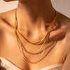 Wholesale Titanium Steel And Stainless Steel Necklace With Geometric Styling And Electroplating For Women