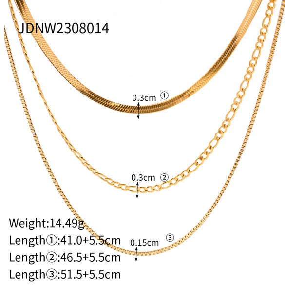 Wholesale Titanium Steel And Stainless Steel Necklace With Geometric Styling And Electroplating For Women