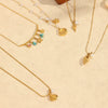 Wholesale Titanium Steel And Stainless Steel Necklace With Star Pattern Electroplated Women's Jewelry