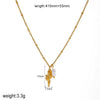 Wholesale Titanium Steel And Stainless Steel Necklace With Star Pattern Electroplated Women's Jewelry