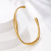Wholesale Titanium Steel And Stainless Steel Open Bracelet With Geometric Design And Electroplating For Women And Unisex