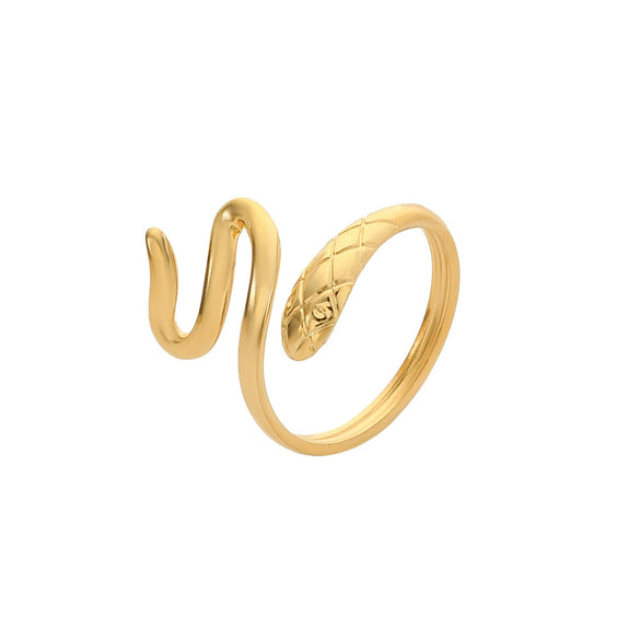 Wholesale Titanium Steel And Stainless Steel Opening Ring Geometric Style Electroplated For Women And Couples
