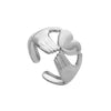 Wholesale Titanium Steel And Stainless Steel Opening Ring Geometric Style Electroplated For Women And Couples