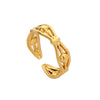Wholesale Titanium Steel And Stainless Steel Opening Ring Geometric Style Electroplated For Women And Couples
