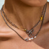 Wholesale Titanium Steel And Stainless Steel Pearl Necklace With Geometric Design And Electroplating For Women