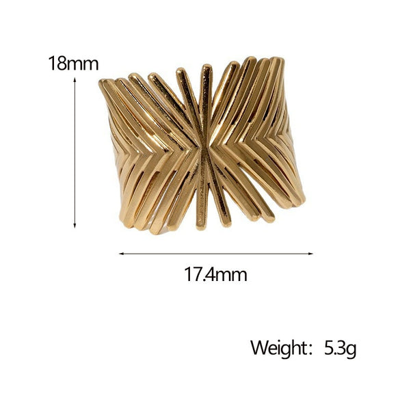 Wholesale Titanium Steel And Stainless Steel Ring For Women Non Fading Adjustable Light Luxury Style With Electroplating