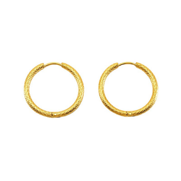 Wholesale 316L Stainless Steel And 316L Stainless Steel Simple Geometric Electroplated Flower Coil Earrings Unisex