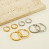 Wholesale 316L Stainless Steel And 316L Stainless Steel Simple Geometric Electroplated Flower Coil Earrings Unisex