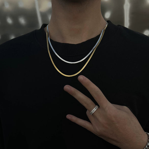 Wholesale Titanium Steel And Stainless Steel Ushaped Bone Chain Style Men's And Unisex Hiphop Clavicle Necklace With Electroplating