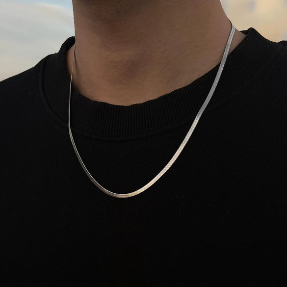 Wholesale Titanium Steel And Stainless Steel Ushaped Bone Chain Style Men's And Unisex Hiphop Clavicle Necklace With Electroplating