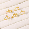 Wholesale Titanium Steel Animal Zodiac Cartoon Characters Electroplated Golden Turtle Ring For Unisex