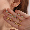 Wholesale 316L Stainless Steel Animal Zodiac Fashion Electroplated Women's Earrings