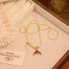 Wholesale Titanium Steel Animal Zodiac Pattern Fishtail Pendant Necklace Light Luxury Retro Accessories