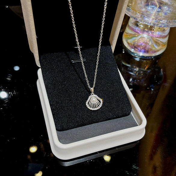 Wholesale Titanium Steel Animals Zodiac Pendant Necklace Set With Pearls And Mixed Gem Inlay For Women Light Luxury Style