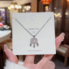 Wholesale Titanium Steel Antler Geometric Style Women's Necklace Cross Chain